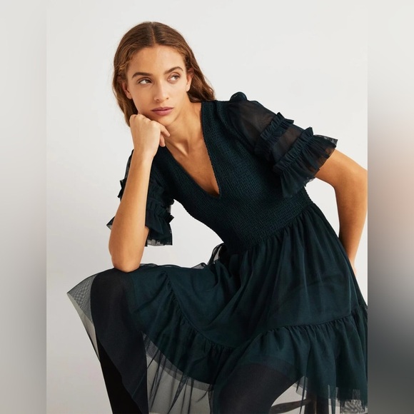 Boden Dresses & Skirts - NWT Boden Tulle Smocked Mini Party Dress Size 8R